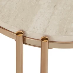 Octavia Side Table Champagne Gold Finish Champagne Gold Metal - Inspire Q -Lush Living Store GUEST 967c1a4b 137e 44b1 a861 9e60b7f7979a
