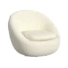 Round Swivel Chair White Sherpa - HomePop -Lush Living Store GUEST 96a9efee ec5e 4214 a4d1 b52642abc31c