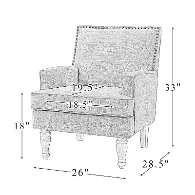 Asiab Wooden Upholstered Armchair | Karat Home 11 Asiab Wooden Upholstered Armchair | Karat Home - Image 9