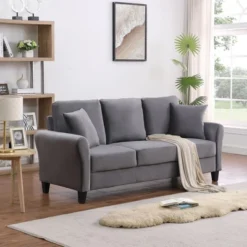 Clio Velvet Upholstered 3 Seater Sofa Couch,78 Inches Long Sofas,Modern Velvet Couch 3 Seater Sofa With 2 Pillow-Maison Boucle -Lush Living Store GUEST 972546bb 372f 4b2b a667 01ecd56bdc62