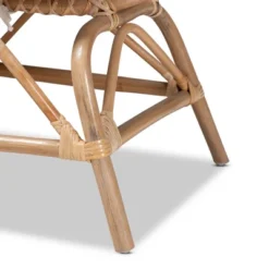 Jayden Fabric Upholstered And Rattan Loveseat White/Brown - Bali & Pari -Lush Living Store GUEST 97319e10 38ab 4a97 a478 1916f8a3fb01