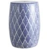 Moroccan Diamonds 18" Ceramic Drum Garden Stool, Blue/White - JONATHAN Y -Lush Living Store GUEST 97a2252a 95d4 4f14 b021 27de26e1aa36