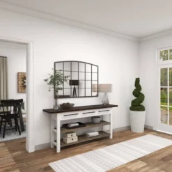 Farmhouse Wood Rectangle Console Table White - Olivia & May -Lush Living Store GUEST 97ba0bd6 1067 4fa8 b8f6 4394bd4d06a9