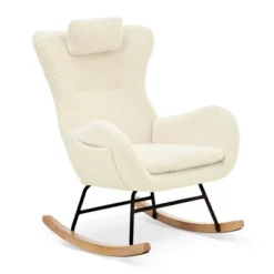 Teddy Tufted Rocking Chair With Rubber Legs - ModernLuxe -Lush Living Store GUEST 97c89bf7 1578 4c8b 8ce9 30b887926a3c