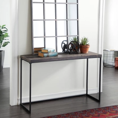 Contemporary Metal Console Table Brown - Olivia & May 3 Contemporary Metal Console Table Brown - Olivia & May