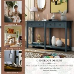 Rustic Console Table With Drawer And Bottom Shelf-ModernLuxe 14 Rustic Console Table With Drawer And Bottom Shelf-ModernLuxe -Lush Living Store GUEST 97eedf10 0107 479b be4c 9e307b8e4c06