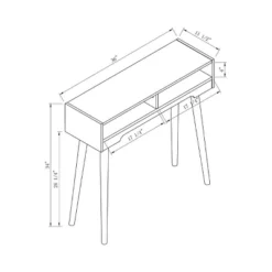 Carex Console Table Walnut Oak - MiBasics -Lush Living Store GUEST 9819a463 97bd 4dbd 879b 8af9697451d7