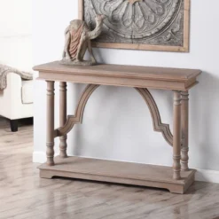 Wood Trestle Console Table With Arch Design Brown - StyleCraft -Lush Living Store GUEST 98c71e96 c867 4e3a 9ea9 63ef1251ad16