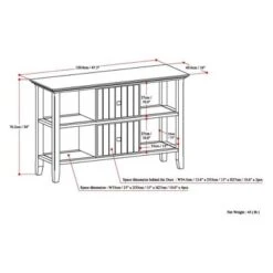 48" Normandy Solid Wood Console Sofa Table - Wyndenhall -Lush Living Store GUEST 99537074 05e3 4083 abc5 ea5708e136e1
