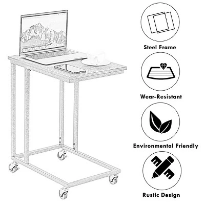 Costway Laptop Holder Sofa Side End MobileTable Multiple Stand Desk Notebook Beside Grey 10 Costway Laptop Holder Sofa Side End MobileTable Multiple Stand Desk Notebook Beside Grey - Image 8