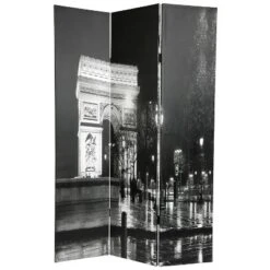 6' Tall Double Sided Paris Room Divider Eiffel Tower/Arc De Triomphe - Oriental Furniture -Lush Living Store GUEST 99bb2ba9 d508 4dcd bcd0 732512fc6e29
