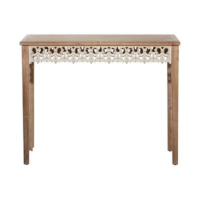 Large Farmhouse Wood Console Table Brown - Olivia & May 5 Large Farmhouse Wood Console Table Brown - Olivia & May - Image 3