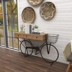 Farmhouse Metal Console Table Red - Olivia & May -Lush Living Store GUEST 9af034a1 278d 4bfd 888f 0b26731b5b7f