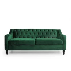 Knouff Modern Glam Tufted Velvet 3 Seater Sofa - Christopher Knight Home -Lush Living Store GUEST 9afeff1e c046 43d2 a1d4 374a105b09b3