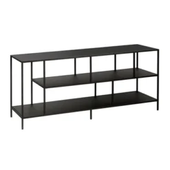 Three-Shelf TV Stand In Black - Henn&Hart -Lush Living Store GUEST 9b280cbd b45c 4218 9ea7 59eaf40a0ab5