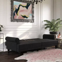 Cassidy Upholstered Futon - Paris Hilton X The Novogratz -Lush Living Store GUEST 9bd260ef 34c8 4505 85da 826975810514