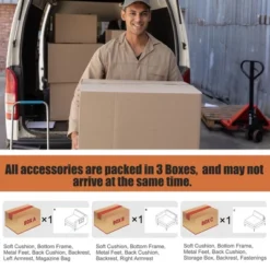 Costway Modular 3-Seat Sofa Couch W/ Socket USB Ports & Side Storage Pocket OrangeDark Grey -Lush Living Store GUEST 9c1e5678 ba33 46f7 858c 3c492d4ba144