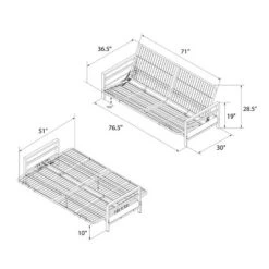 Max Metal Futon Frame Black - Room & Joy -Lush Living Store GUEST 9c5f76a1 c9fb 40f2 99b8 eaf8989bfcf1