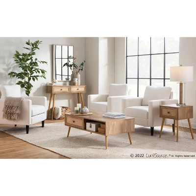 Wendy Arm Chair Polyester/Wood - LumiSource 12 Wendy Arm Chair Polyester/Wood - LumiSource - Image 10