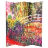 Monet Fine Art Double Sided Room Divider Japanese Bridge And Poppy Field In Argenteu - Oriental Furniture -Lush Living Store GUEST 9c9692c4 7f61 4fb7 9cb3 be949568edb3
