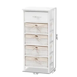 Madelia Wood 1 Drawer Storage Unit White - Baxton Studio -Lush Living Store GUEST 9cabc2af 0778 41f5 95a6 be7cfeec8e50
