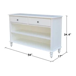 Cottage Collection Hand Rubbed Console Table With Storage Beach White - International Concepts 21 Cottage Collection Hand Rubbed Console Table With Storage Beach White - International Concepts -Lush Living Store GUEST 9d4d55e8 2b92 4fce ae71 7513956532ac