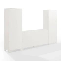 3pc Tara Entertainment Set With Closed Storage Distressed White - Crosley -Lush Living Store GUEST 9d814c02 37db 42f0 b733 51f9dfe73eca