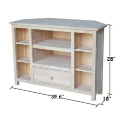 Corner Entertainment TV Stand For TVs Up To 42" Light Brown - International Concepts -Lush Living Store GUEST 9e07be1f 26f8 430d 85f2 d7c891a37704