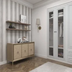 Glam Wood Cabinet Gray - Olivia & May -Lush Living Store GUEST 9e0d3ecf ecd8 41c0 9765 5d1fcc63de99