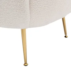 Modern Accent Chair, Teddy Short Plush Particle Velvet Armchair With Ottoman-ModernLuxe -Lush Living Store GUEST 9e7b72ca 37bf 46e6 8ab0 16e0d6a22a46