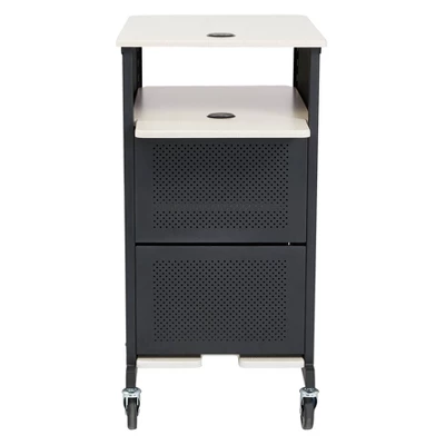 Jumbo Presentation Lecture Podium Cart Ivory Woodgrain/Black - Hampden Furnishings 7 Jumbo Presentation Lecture Podium Cart Ivory Woodgrain/Black - Hampden Furnishings - Image 5