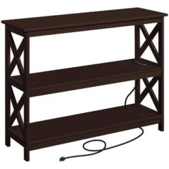 Yaheetech 3-Tier Wooden Console Table With Power Outlet Entryway Table 23 Yaheetech 3-Tier Wooden Console Table With Power Outlet Entryway Table -Lush Living Store GUEST 9eee58c3 f4d6 4b07 b419 fabc88bbf98a