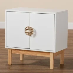 Kamana Two-Tone Wood And Metal 2 Door Storage Cabinet White/Gold/Oak Brown - Baxton Studio 17 Kamana Two-Tone Wood And Metal 2 Door Storage Cabinet White/Gold/Oak Brown - Baxton Studio -Lush Living Store GUEST 9f185497 f7b1 49bf ae4a 26b802e73e4a