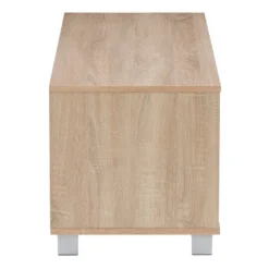 Hollywood Wood Grain TV Stand For TVs Up To 55" With Doors White And Brown - CorLiving -Lush Living Store GUEST 9fc344d6 b7b9 4b08 a46b 55fe8975c1cb