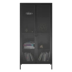 RealRooms ShadwickTall 2 Door Storage Cabinet-Mesh Metal Locker -Lush Living Store GUEST 9fefccb3 6b17 464c a529 f8b3cf265534