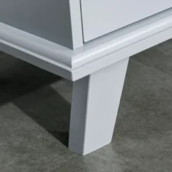 HOMCOM Wood Accent Sideboard Buffet Serveing Storage Cabinet With Fretwork Doors And Elevated Base, Gray -Lush Living Store GUEST 9ff4cbde aae6 4d7d 93d3 f94f617cf71b