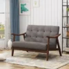 Hetel Mid-Century Modern Settee Dark Gray - Christopher Knight Home -Lush Living Store GUEST a01e128d 2d36 476d a3d0 c9dc12736d61