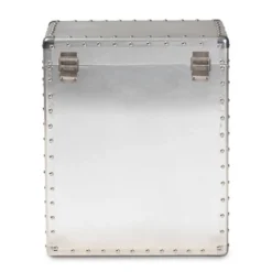 Serge Metal 2 Drawer Accent Storage Chest Silver - Baxton Studio -Lush Living Store GUEST a04e8697 c8ea 421f a091 06d2c4a44ab3