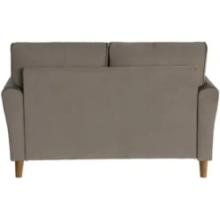 Dunleith Modern Contemporary Velvet Tufted Loveseat In Brown And Walnut - Lexicon -Lush Living Store GUEST a06e5c5f e11d 4dd7 8306 1d48ef261497