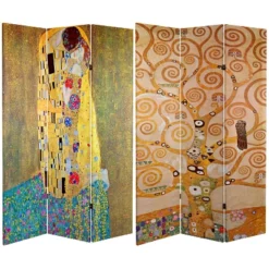 6' Tall Double Sided Works Of Klimt Room Divider - Oriental Furniture -Lush Living Store GUEST a0776884 38ba 4087 a391 92eb3261e737