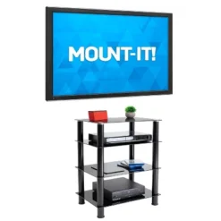 Mount-It! Tempered Glass AV Component Media Stand, Audio Tower And Media Center With 4 Shelves, 88 Lbs. Capacity, Black 12 Mount-It! Tempered Glass AV Component Media Stand, Audio Tower And Media Center With 4 Shelves, 88 Lbs. Capacity, Black -Lush Living Store GUEST a0a0cad3 de5d 46fd ba19 eb9b798f8674