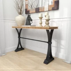 Industrial Wood Console Table Brown - Olivia & May -Lush Living Store GUEST a0a3c0c6 9454 4cf8 ad25 e5643fc6dc0e