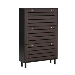 Freestanding Shoe Cabinet With Hooks, 3 Flip Drawers And Adjustable Panels - ModernLuxe -Lush Living Store GUEST a0d3cb9b eaa4 450e 914a 54add7bc3262