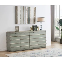 Betty 4 Door 4 Drawer Credenza With Cream Top Distressed Blue/Gray - Treasure Trove Accents -Lush Living Store GUEST a103c10a f10d 45f4 8afb 5efe9aab4b27
