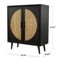 Bohemian Wood Cabinet Black - Olivia & May -Lush Living Store GUEST a116f475 720f 4144 807b 011d62f14b4d