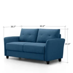 62" Ricardo Loveseat Sofa - Zinus -Lush Living Store GUEST a13df0b6 fda3 4338 97e3 d1ccabc5e15f