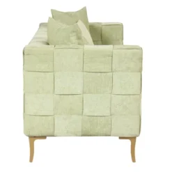 80.5" Modern Upholstered Sofa With Golden Metal Legs And 4 Pillows-ModernLuxe -Lush Living Store GUEST a141f5c7 5cdc 416b 8a57 386f2acbc063