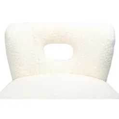 Inès Upholstery Fluffy Fabric Accent Barrel Chair | Karat Home - Ivory Solid -Lush Living Store GUEST a1668683 b4d5 4111 9046 29eb996baa6b