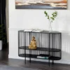 Contemporary Metal Console Table Black - Olivia & May -Lush Living Store GUEST a1d8705f 6ae2 474c 9ba7 44de03528b75