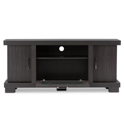 Viveka 2 Door TV Stand For TVs Up To 46" Dark Brown - Baxton Studio 3 Viveka 2 Door TV Stand For TVs Up To 46" Dark Brown - Baxton Studio